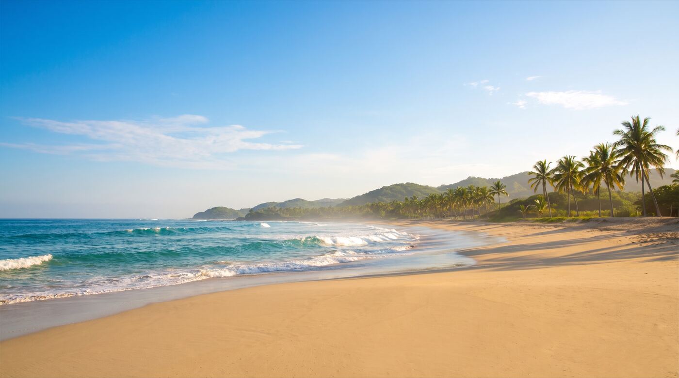 A sunny beach at Punta Mita, Mexico